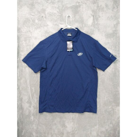 Nike Golf Shirt Men XL Blue Polo Miller Lite Dri Fit Performance Short Sleeve - Picture 1 of 8